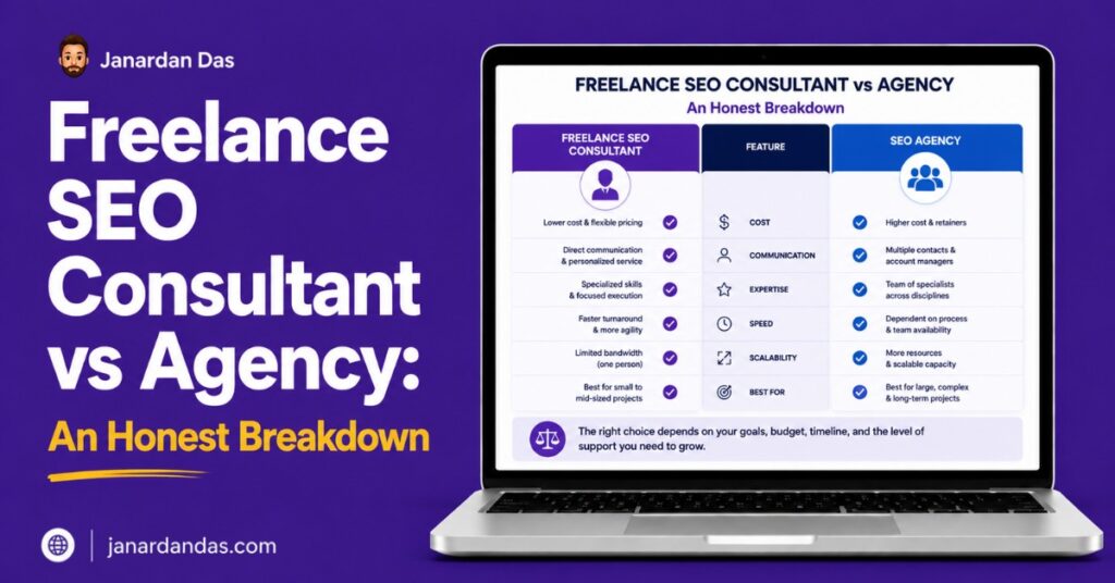 Freelance vs Agency SEO breakdown