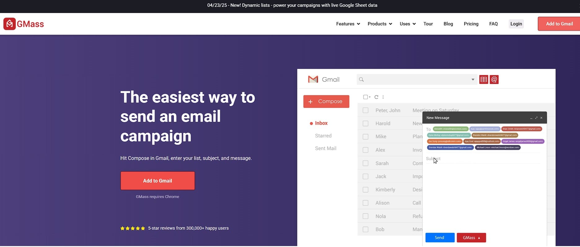 Gmass - seo outreach software