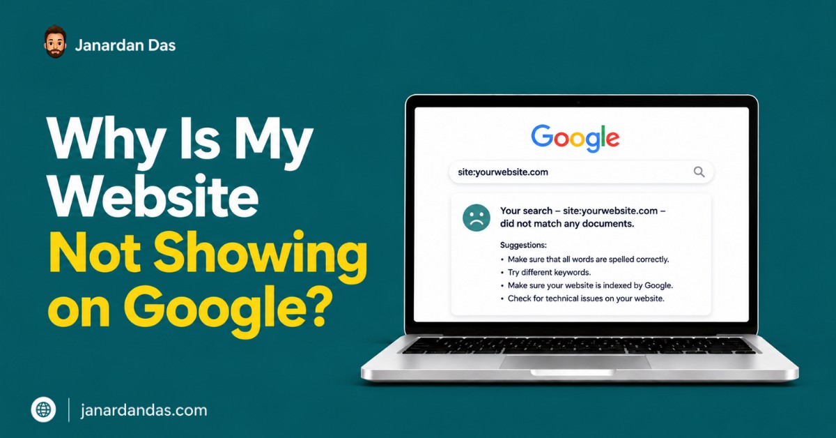 Why Is My Website Not Showing on Google